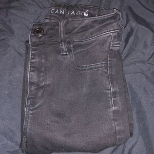 Brand new AE black high waisted jeans